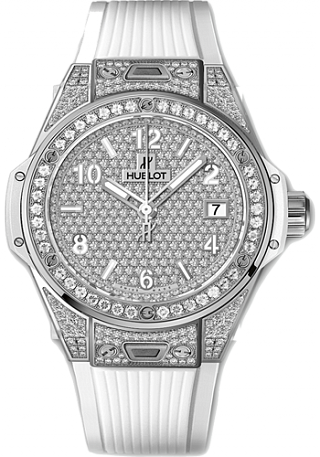 Replica Hublot Big Bang Steel White Full Pave 465.SE.9010.RW.1604 watch